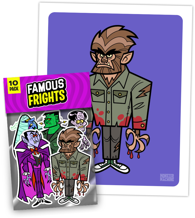 Freaky Friends Sticker Pack. Set #2 - Classic Monsters Freaky Friends Sticker Pack. Set #2 - Classic Monsters